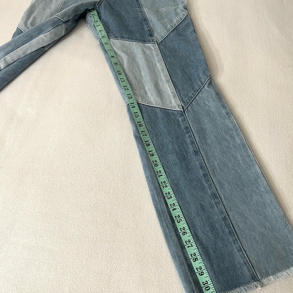 GLASSON Patchwork Mid Rise Denim Jean Sz 6 - Picture 10 of 11